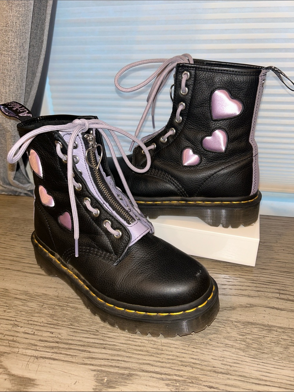 Dr. Martin Purple Heart Zip Boots